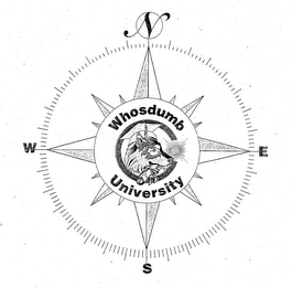 WHOSDUMB UNIVERSITY N S E W logo