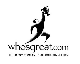 WHOSGREAT.COM THE BEST COMPANIES AT YOUR FINGERTIPS logo