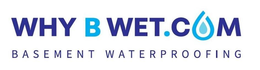 WHY B WET.COM BASEMENT WATERPROOFING logo