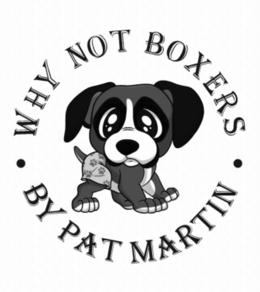 WHY NOT BOXERS BY PAT MARTIN logo