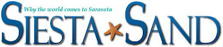 WHY THE WORLD COMES TO SARASOTA SIESTA SAND logo