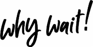 WHY WAIT! logo