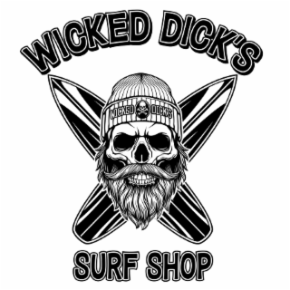 WICKED DICK'S SURF SHOP WICKED DICK'S logo