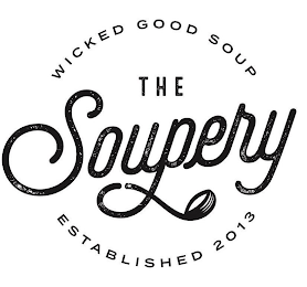 WICKED GOOD SOUP THE SOUPERY ESTABLISHED 2013 logo