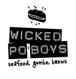 WICKED PO'BOYS SEAFOOD, GUMBO, BREWS logo