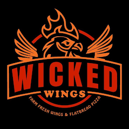 WICKED WINGS FARM FRESH WINGS & FLATBREAD PIZZAS logo