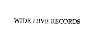 WIDE HIVE RECORDS logo
