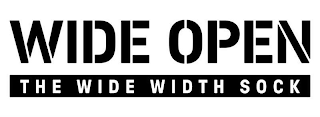 WIDE OPEN THE WIDE WIDTH SOCK logo