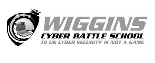 WIGGINS CYBER BATTLE SCHOOL TO US CYBER SECURITY IS NOT A GAME logo