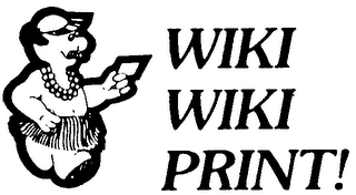 WIKI WIKI PRINT! "ON TIME OR FREE PRINTSHOPS" logo