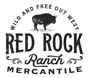 WILD AND FREE OUT WEST RED ROCK RANCH MERCANTILE logo