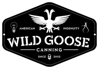 WILD GOOSE CANNING AMERICAN INGENUITY SINCE 2003 logo
