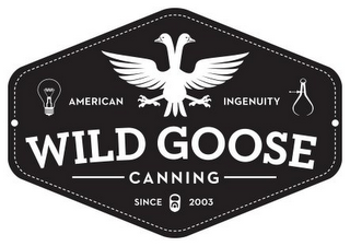 WILD GOOSE CANNING AMERICAN INGENUITY SINCE 2003 logo