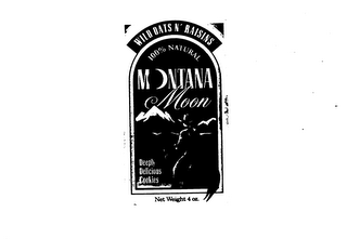 WILD OATS N' RAISINS 100% MONTANA MOON DEEPLY DELICIOUS COOKIES logo