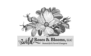 WILD ROSES & BLOOMS, LLC BEAUTIFUL FLORAL DESIGNS logo