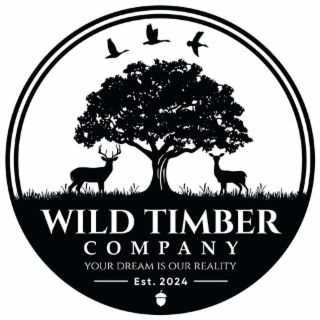 WILD TIMBER COMPANY YOUR DREAM IS OUR REALITY EST. 2024 logo