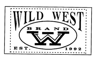 WILD WEST BRAND W EST. 1992 logo