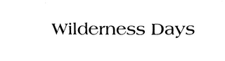 WILDERNESS DAYS logo