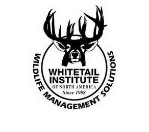 WILDLIFE MANAGEMENT SOLUTIONS WHITETAIL INSTITUTE OF NORTH AMERICA SINCE 1988 logo