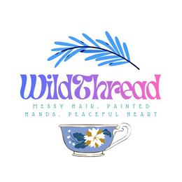 WILDTHREAD MESSY HAIR. PAINTED HANDS. PEACEFUL HEART logo