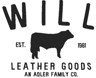 WILL LEATHER GOODS AN ADLER FAMILY CO EST. 1981 logo