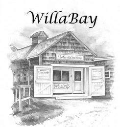 WILLABAY OYSTERVILLE SEA FARMS WILLAPA BAY SMOKED OYSTERS WELCOME OYSTERS CLAMS logo