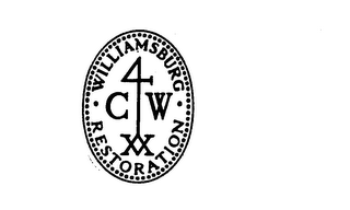 WILLIAMSBURG RESTORATION 4 C W XX logo