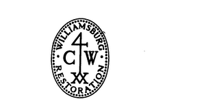 WILLIAMSBURG RESTORATION 4 C W XX logo