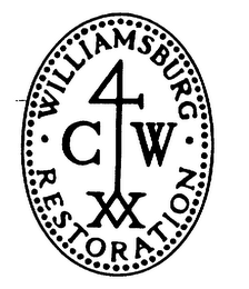 WILLIAMSBURG RESTORATION 4 CW XX logo