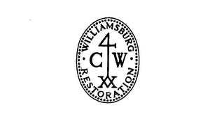 WILLIAMSBURG RESTORATION 4 CW XX logo