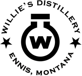 WILLIE'S DISTILLERY ENNIS, MONTANA W logo