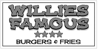 WILLIES FAMOUS BURGERS & FRIES logo
