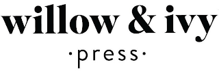 WILLOW & IVY • PRESS • logo