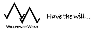 WILLPOWER WEAR HAVE THE WILL... logo