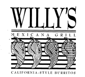 WILLY'S MEXICANA GRILL CALIFORNIA-STYLE BURRITOS logo
