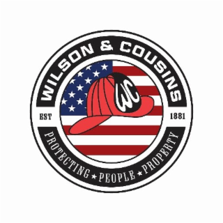 WILSON & COUSINS WC EST 1881 PROTECTING PEOPLE PROPERTY logo