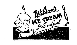 WILSON'S ICE CREAM IT'S SO-O-O GOOD logo