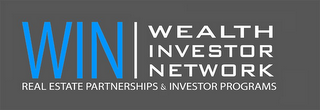 WIN | WEALTH INVESTOR NETWORK REAL ESTATE PARTNERSHIPS & INVESTOR PROGRAMS logo