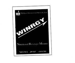 WIN WELLNESS INTERNATIONAL NETWORK, LTD. WINRGY NUTRITIONAL BEVERAGE MIXTURE NET WT. .49 OZ (14 GM) logo