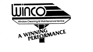 WINCO WINDOW CLEANING & MAINTENANCE SERVICE A WINNING PERFORMANCE logo