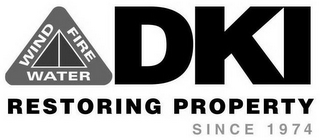 WIND FIRE WATER DKI RESTORING PROPERTY SINCE 1974 logo