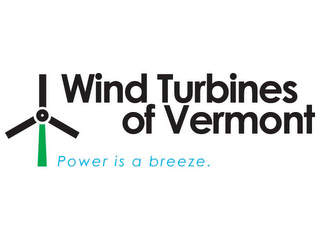 WIND TURBINES OF VERMONT POWER IS A BREEZE. logo