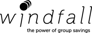 WINDFALL THE POWER OF GROUP SAVINGS logo