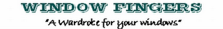 WINDOW FINGERS "A WARDROBE FOR YOUR WINDOWS" logo