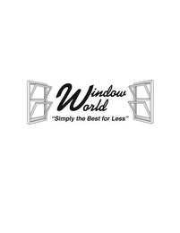 WINDOW WORLD SIMPLY THE BEST FOR LESS logo