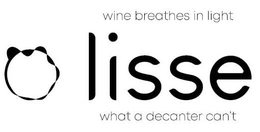WINE BREATHES IN LIGHT LISSE WHAT A DECANTER CAN'T logo