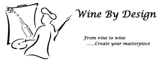 WINE BY DESIGN FROM VINE TO WINE ...CREATE YOUR MASTERPIECE logo