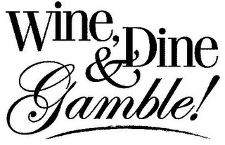 WINE, DINE & GAMBLE! logo