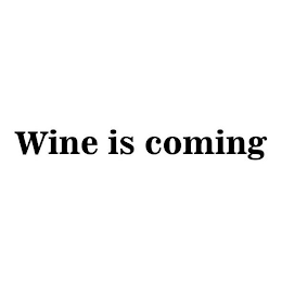 WINE IS COMING logo