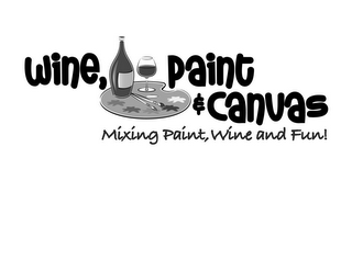 WINE, PAINT & CANVAS MIXING PAINT, WINE & FUN! logo